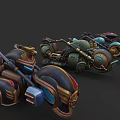 Custom Retro Motorcycles Featuring Metallic Accents Decorative Fenders And Unique Design Elements