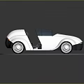 Modern White Convertible Car With Open Top And Sleek Body Design