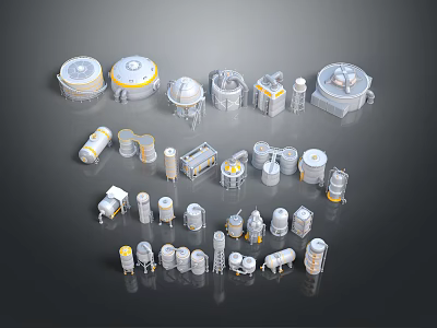 Modern Household Items With Various Shapes And Sizes For Daily Home Organization 3d model