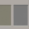 Stylish Roller Blinds Beige and Gray Fabric Wall Mounted Home Decor 3d model