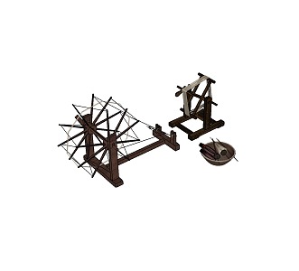 Chinese spinning wheel 3d model