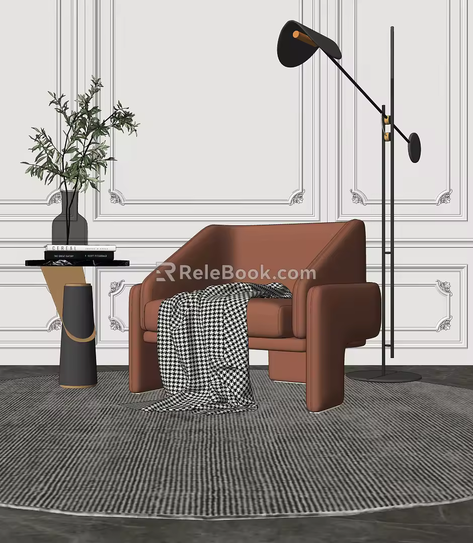 Modern Single Sofa Single Sofa Combination 3d model