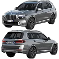 BMW SUV Silver Exterior Front And Rear View With License Plate 297 HPL
