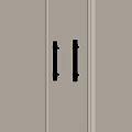 White Cabinet Doors Featuring Sleek Golden Handles And Minimalist Design Elements