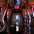 Sci fi Themed KTV Room With Neon Lights Sofa And Futuristic Decor