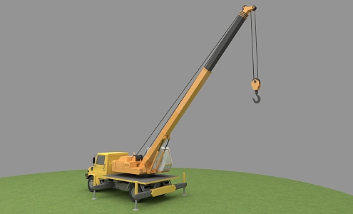 Crane industrial car tower crane 3d model