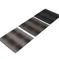 Three Square Rugs Featuring Light Medium Dark Gray Tones and Textured Woven Surface 3d model