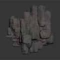 Intricate Rock Scene Component With Uneven Rocky Surfaces And Small Passages