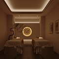 Modern new Chinese beauty salon-Ji beauty salon beauty spa therapy room massage room 3d model