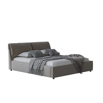 Modern Double Bed 3d model