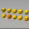 Collection of Colorful Emojis With Various Expressions Like Smile Sunglasses And Heart