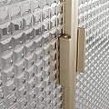 Modern Sliding Glass Doors with Textured Surfaces and Metal Frames for Interior
