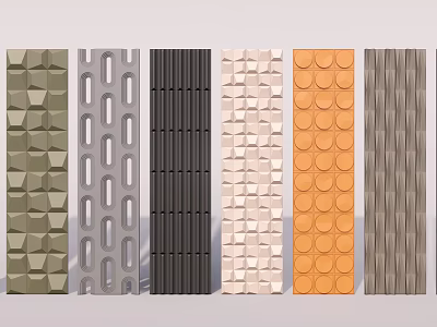 Various Textured Background Wall Designs With Different Colors And Patterns 3d model