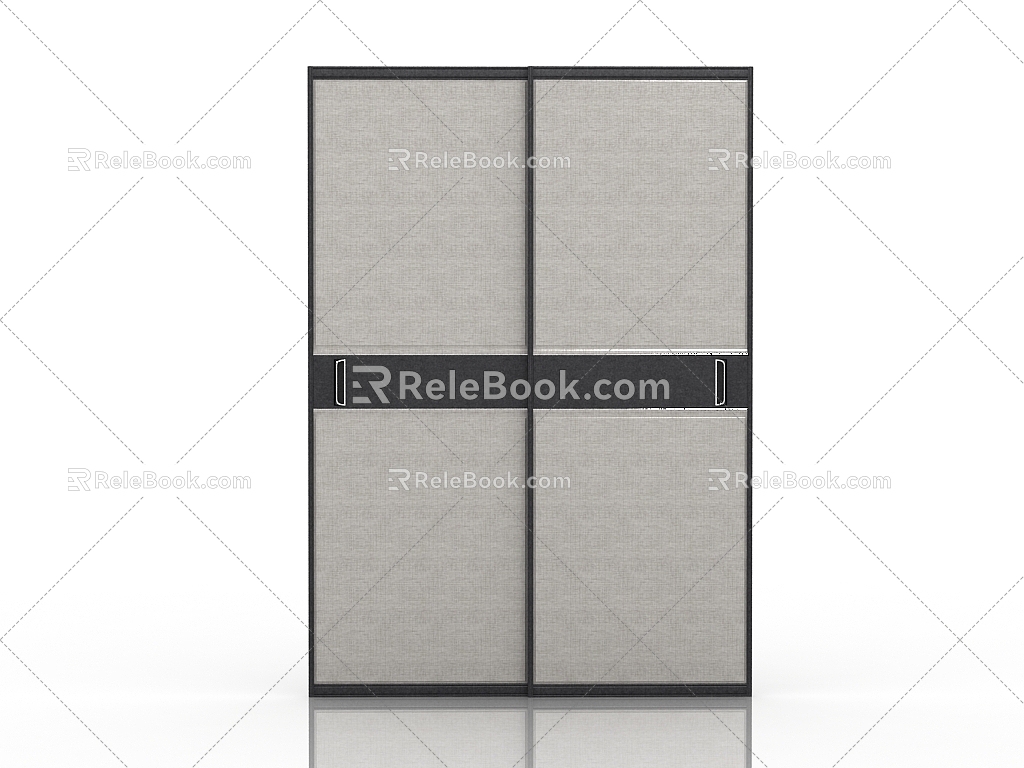 Wardrobe sliding door 3d model