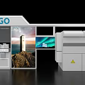Exhibition Hall Culture Wall Modern Design With Display Screens And Decorative Elements