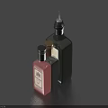Modern Black And Red Bottles Featuring Sharp Nozzle And Label Design