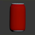 Red Coca Cola Beverage Can With Metallic Finish And Reflective Surface