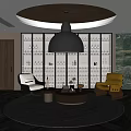 Luxury Wine Cellar Interior With Circular Ceiling Light Wine Bottles On Racks And Leather Chairs