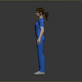 Professional Medical Staff in Blue Uniform Standing Pose 3D Rendering