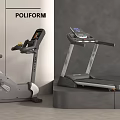 Modern Home Gym Interior Featuring Exercise Bike And Treadmill Fitness Equipment