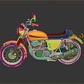 Motorcycle Two-wheeled Motorcycle Cross-country Motorcycle Road Race Motorcycle Motor Vehicle Transport 3d model