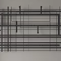 Black Industrial Pipe System Arranged In Grid Pattern On Light Background 3d model