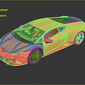 Orange Sports Car With Modern Sleek Body Aerodynamic Shape Glossy Finish And Alloy Wheels
