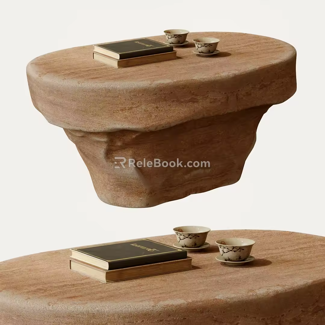 Quiet Wind Tea Table Stone Tea Table Round Tea Table Tea Table Ornaments 3d model