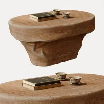 Quiet Wind Tea Table Stone Tea Table Round Tea Table Tea Table Ornaments 3d model