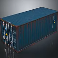 Blue Metal Storage Container For Storing Daily Household Living Supplies