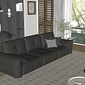 Modern sofa coffee table combination 3d model