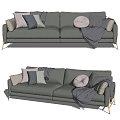 Modern double sofa 3d model