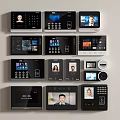 Face machine punch card machine fingerprint machine face recognition machine intelligent machine 3d model