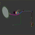 Microphone Amplifier Capacitor Microphone High-end Microphone Wheat Desktop Microphone Broadcasting Microphone 3d model
