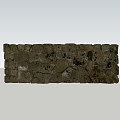 Old stone retaining wall 3d model