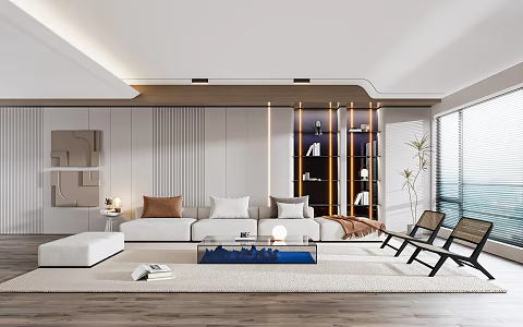 modern living room 3d model