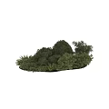 Natural Style Mini Landscape Decorative Ornament Set with Green Plants and Rocks