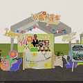 Food Festival Booth Tents in Standard Size 3m by 3m and 2m by 2m Design