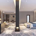 Hotel Guest Room Modern Interior With Living Area TV Fireplace Sofa And Coffee Table
