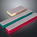 Elegant Decorative Ornament Set With Three Different Colored Rectangular Patterned Boxes