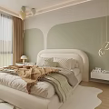 Kids Room Interior Design With Soft Green Walls Balloons Wooden Toys And Cozy Bed