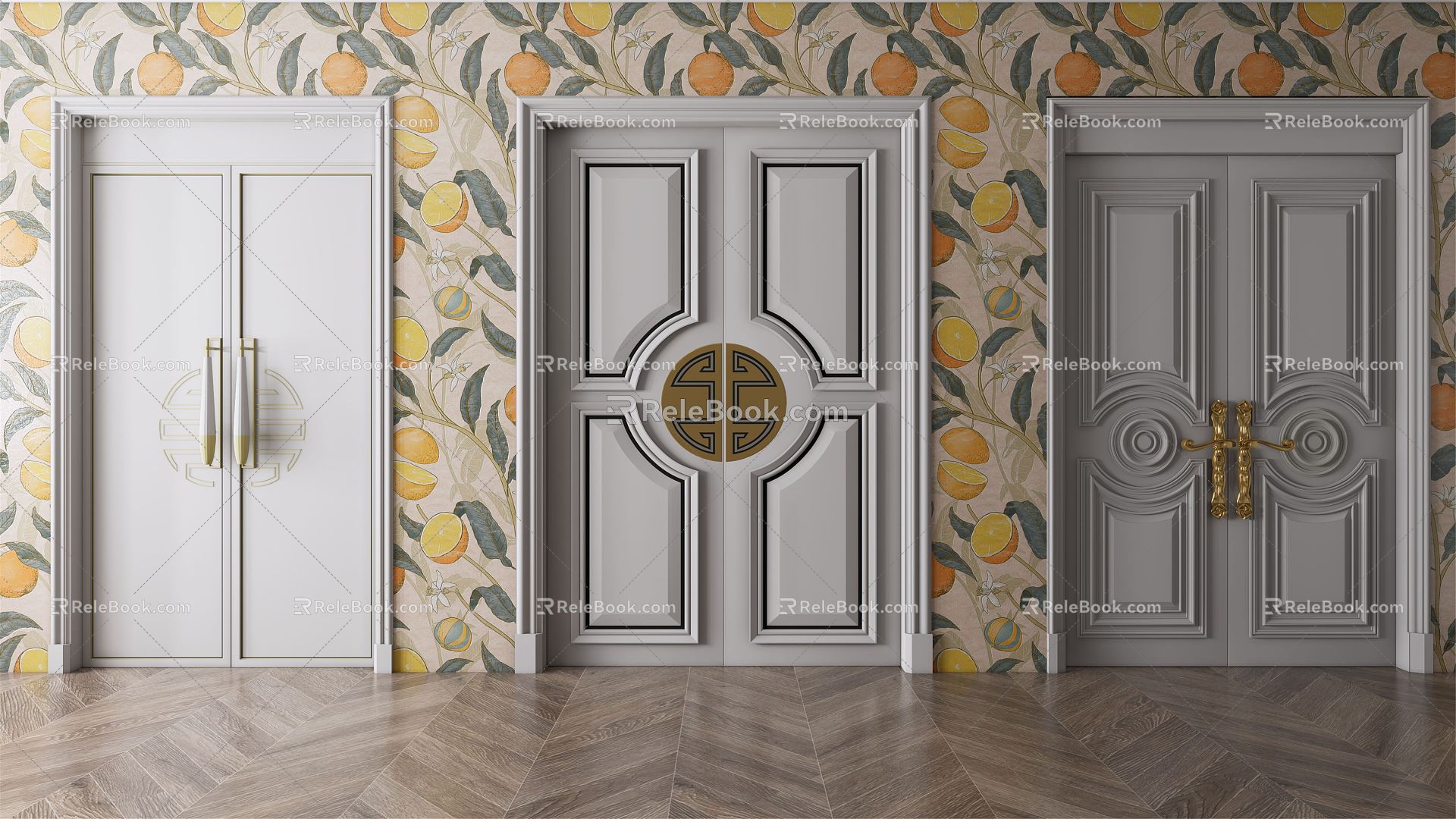 Jane ou double door 3d model