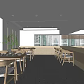 New Chinese Rest Area Nursing Home Rest Area 3d model