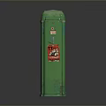 Vintage Green Gas Pump With Flying A Logo And Classic Fuel Nozzle