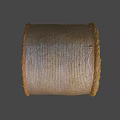 Cylindrical Agricultural Hay Bale With Woven Covering And Textured Surface