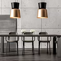 Modern Dining Table and Chair Combination 3d model