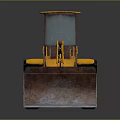 Yellow Construction Loader With Front Bucket And Large Black Tires 3d model