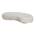 Modern Sectional Sofa With Curved Design And Light Beige Upholstery Fabric