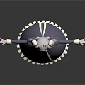 Game Movie Character In Purple White Maid Outfit Long Gray Hair Red Eyes