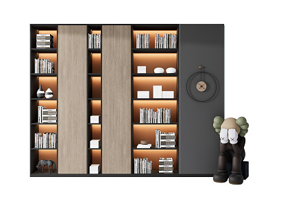 Modern bookcase 3d model